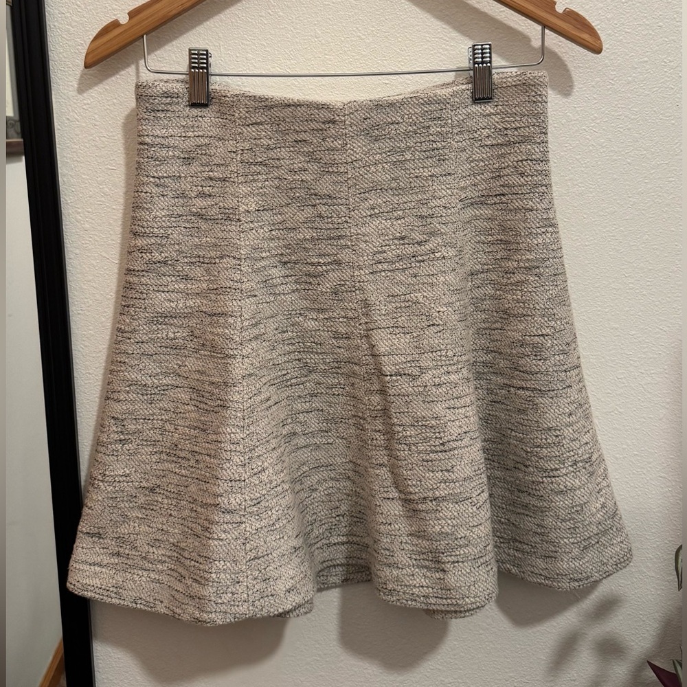 LOFT Tweed Gray A-Line Skirt
